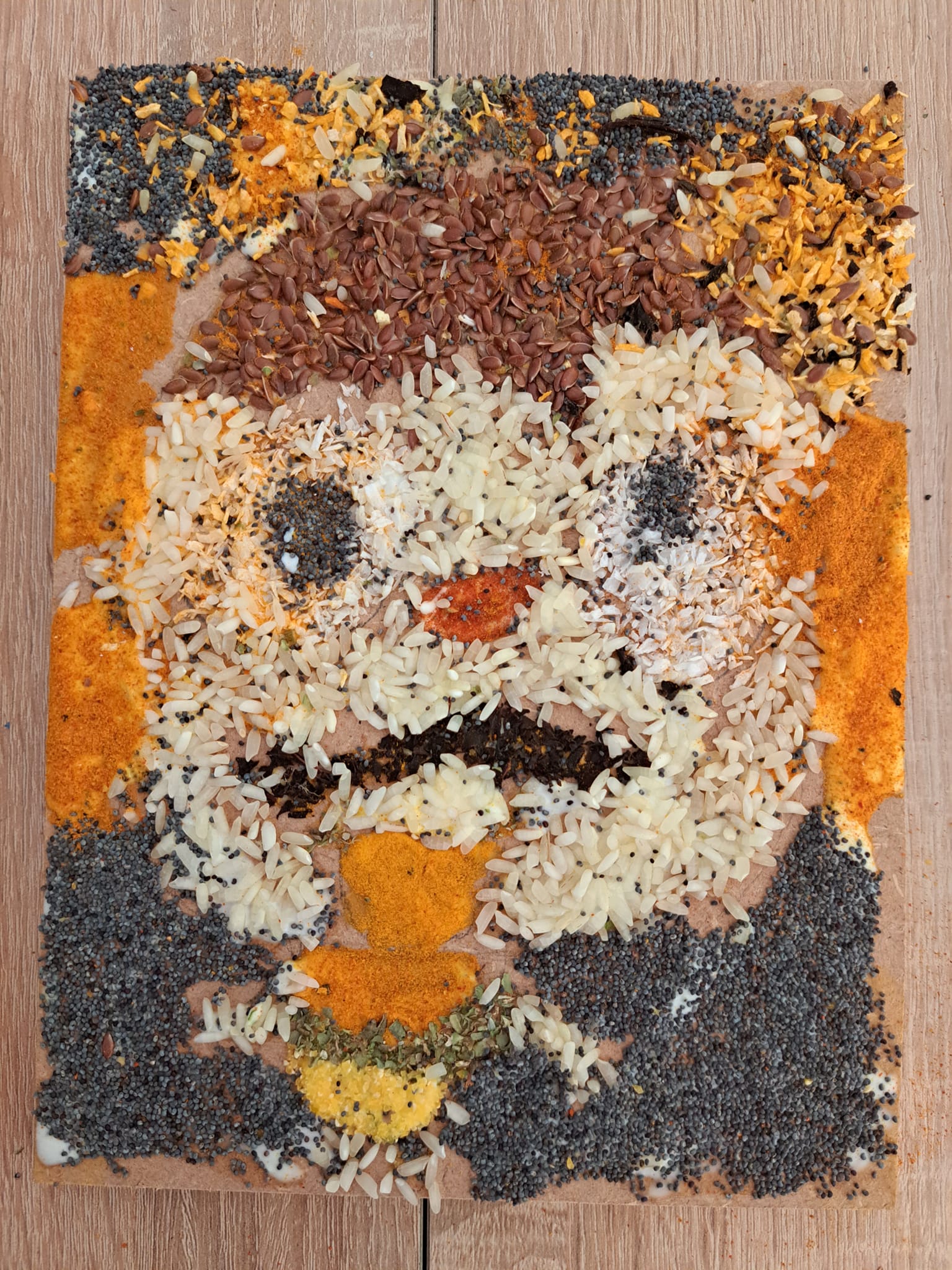 Zajęcia plastyczne - mozaiki z artykułów spożywczych